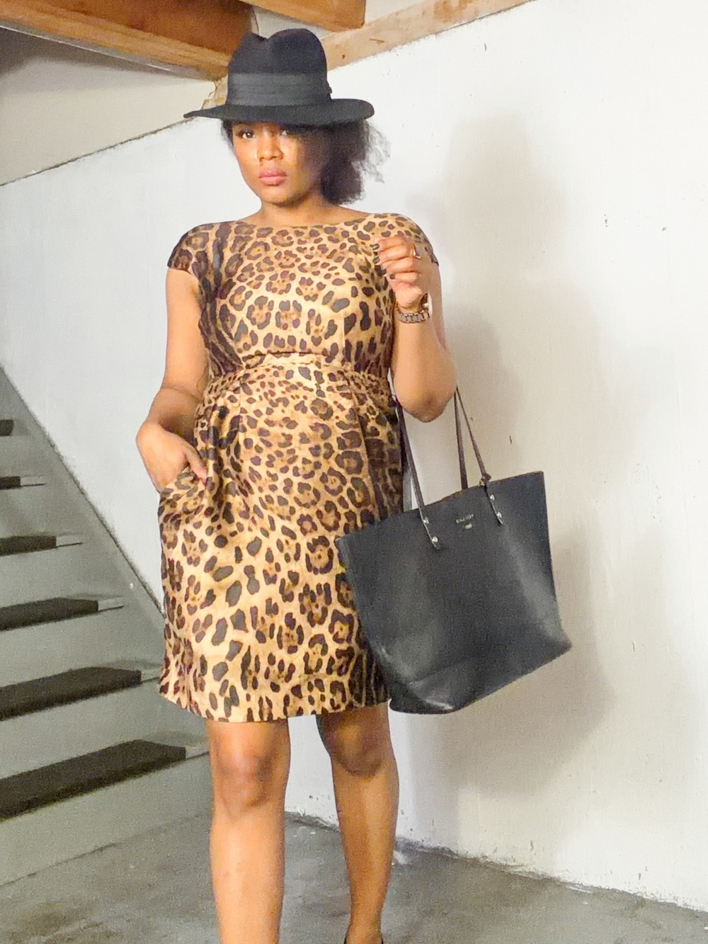 Vintage Silk Leopard Print Mini Dress - Brown, 6 fits 4
